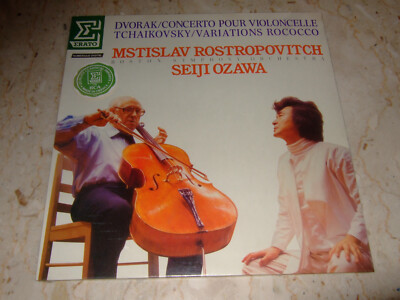 Rostropovitch BSO Ozawa Dvorak Cello Concerto Erato France SEALED LP