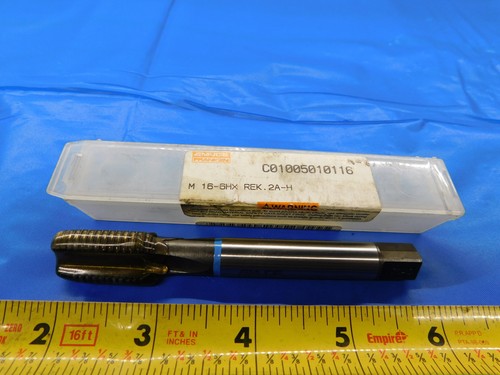 NEW EMUGE M16 x 2 6HX HSSE TiCN COATED PLUG TAP 3 STRAIGHT FL 16