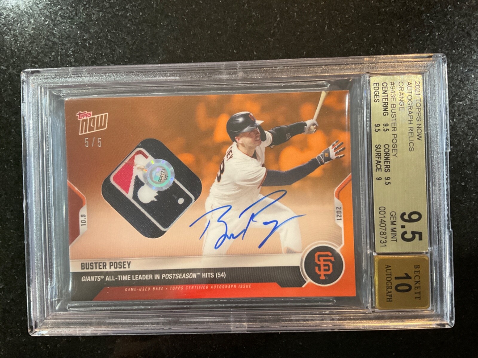ゲームセンター・ゲームカード MLB  BUSTER POSEY ROOKIE AUTOGRAPH Buster Posey 2021 Topps Now Giants All-Time Leader Autograph