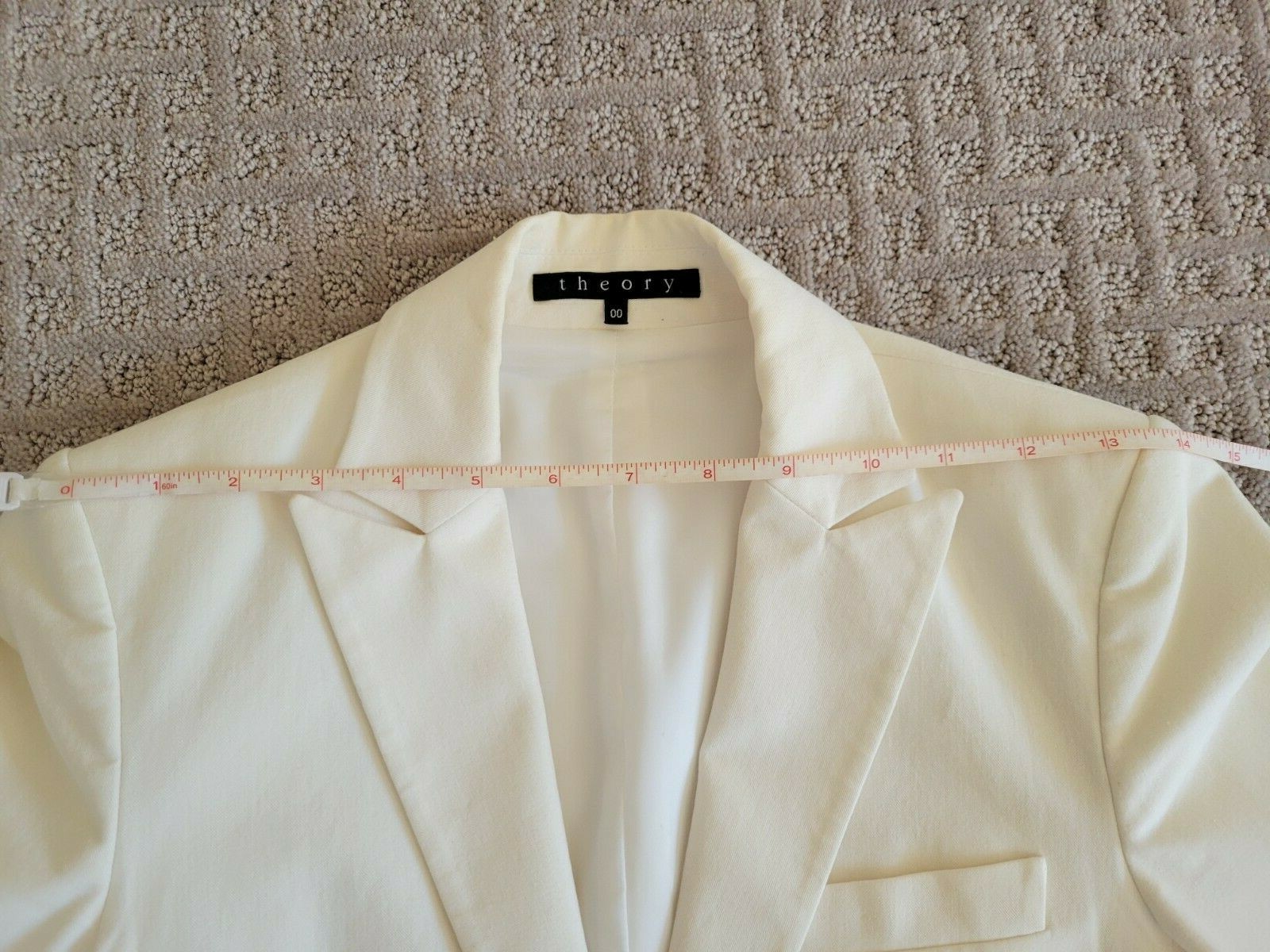 white single button blazer