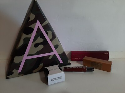 Avon The A Beauty Box Gift Set, Power Serum,Lip Gloss,Velvet Perfume,Necklace