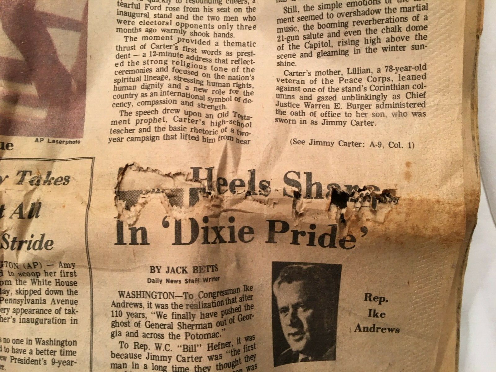 Carter Inauguration - January 21, 1977 - Greensboro Daily News - Greensboro, NC