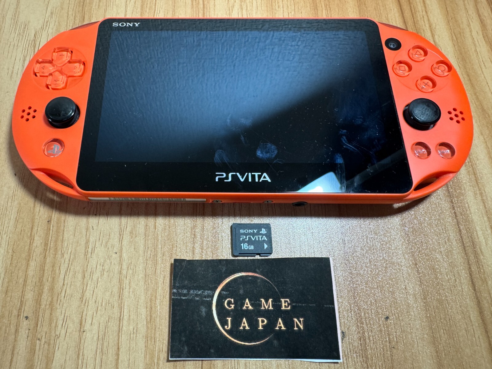 PS Vita Neon Orange PCH 2000 Za24 Console only PSV Slim Used