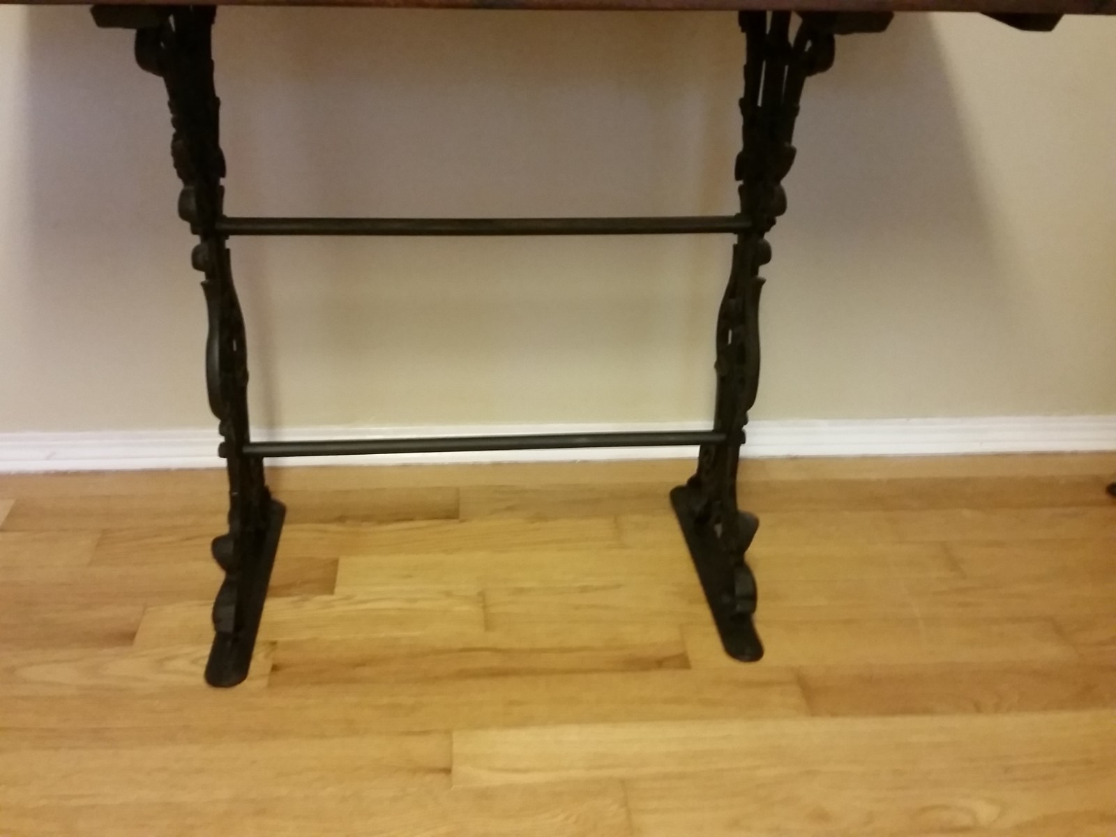 Antique English Cast Iron Base Bistro/Patio/ Pub Table C1890, Plus 2 Chairs