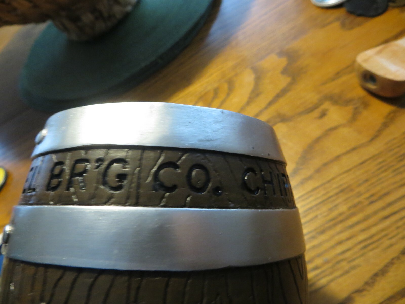 J.LEININKUEGEL BREWING CO.CHIPPEWA FALLS BEER KEG COIN BANK COLLECTIBLE