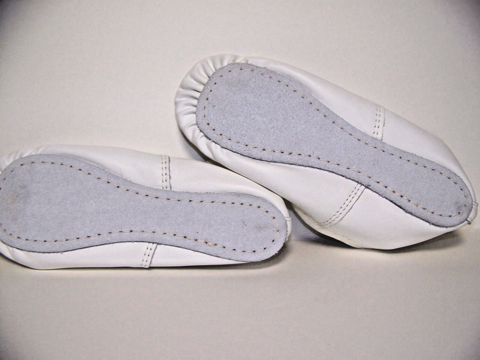 2 Pair Lot- Kids Award White Ballet Shoes for Dancers- Children's Size 1.5 & 3.5