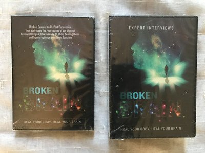 2 Broken Brain DVD Sets  2017 - Dr. Mark Hyman- Docuseries & Interviews