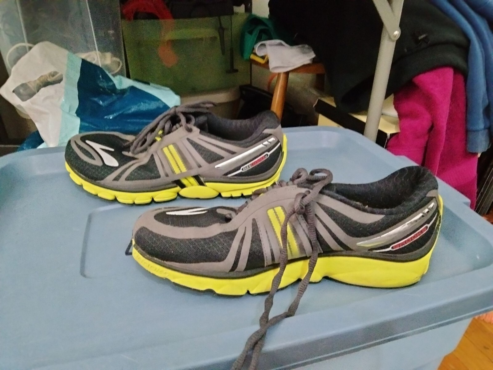 Brooks Pure Cadence 2 1101401D671 Yellow Grey Black Running Shoes 8.5 PT63