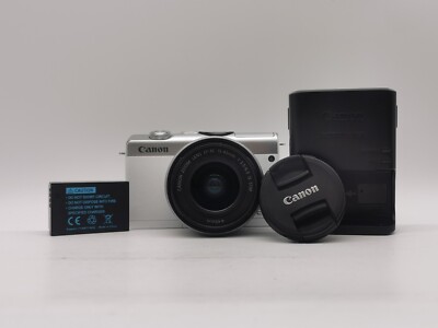 Canon EOS M200 Mirrorless Digital Camera w/ EF-M 15-45mm IS STM Lens - White