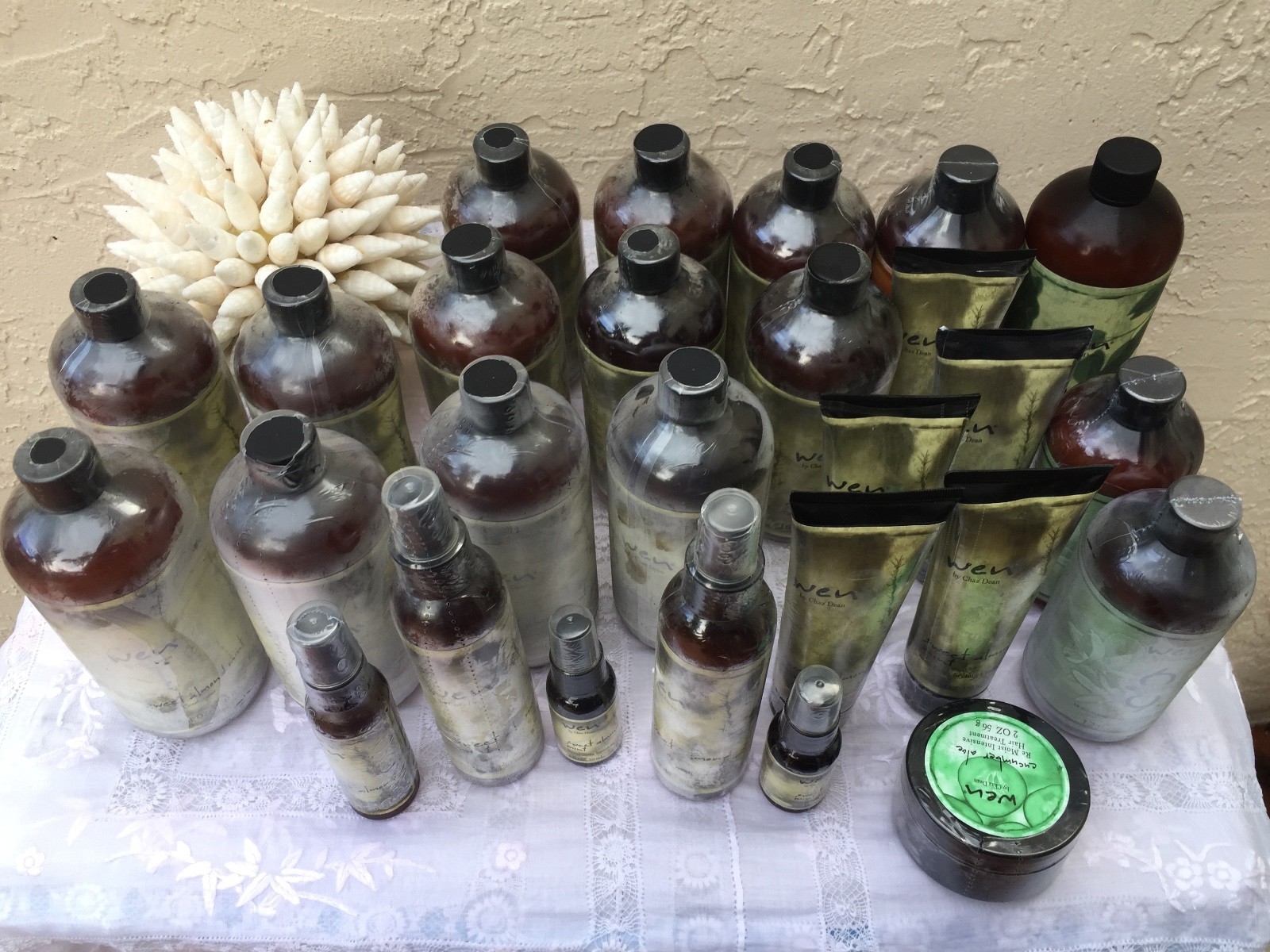 LOT OF 27 WEN CHAZ DEAN 16 FL SWEET ALMOND CLEANSING CONDITION & MORE NEW SEALED