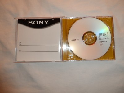 Sony DVD-R 10 Pack 16X 120Min 4.7GB 10 Discs With Slim Cases New Media