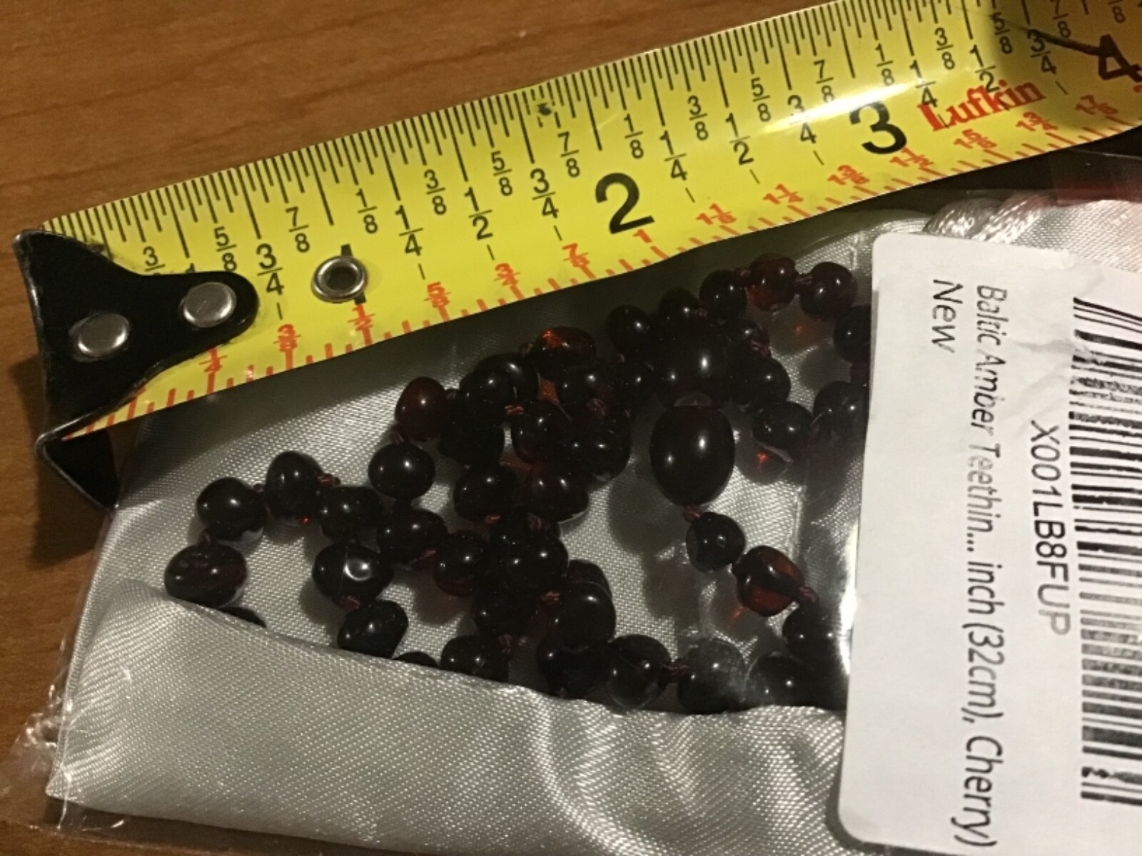 Baltic Amber Teething Necklace for Baby - Unisex- Cherry