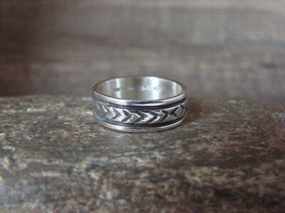 指輪・リング Navajo Symbol Ring #7450 Navajo Symbol Inlay & Thunderbird Sterlingsilver Signet Ring