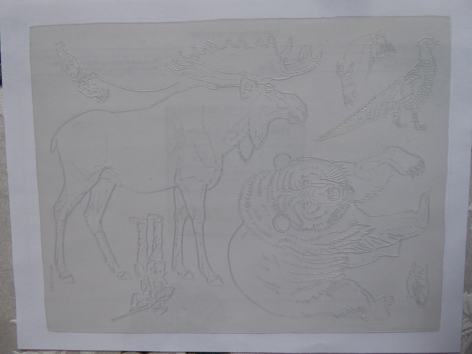 VINTAGE CRAFTOOL WILDLIFE TEMPLATE PAK STK #6008 -6 TEMPLATES OF ANIMALS & BIRDS