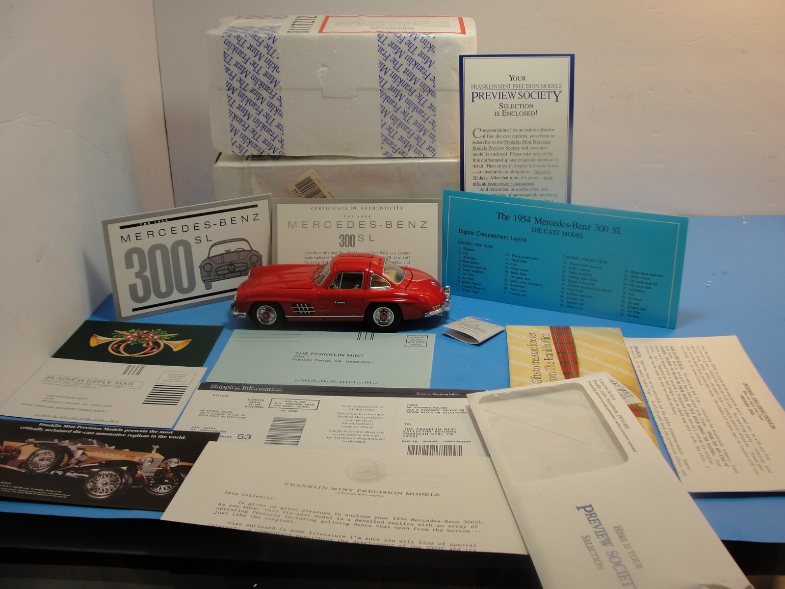フランクリン・ミント 1957 メルセデス・ベンツ 300SC 1/24 箱付 フランクリン・ミント 1957 メルセデス・ベンツ 300SC 1/24 箱付