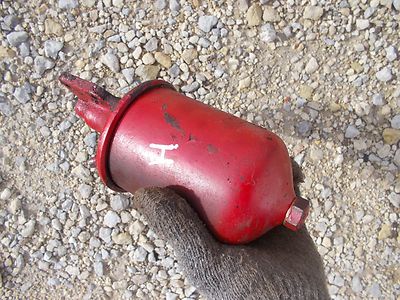 Farmall H early SH Tractor Original IH oil filter canister holder to motor