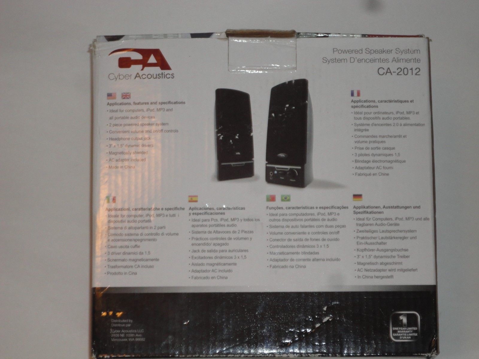 Cyber Acoustics CA-2012 Computer Speakers