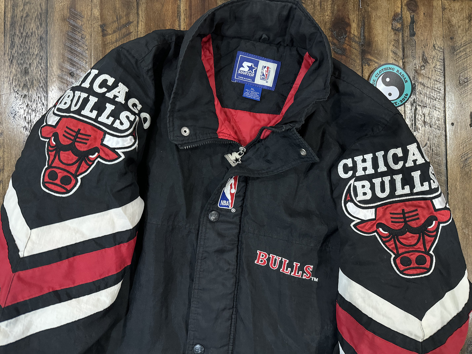 Vintage Chicago Bulls Starter Jacket Large Puffer Bulls On