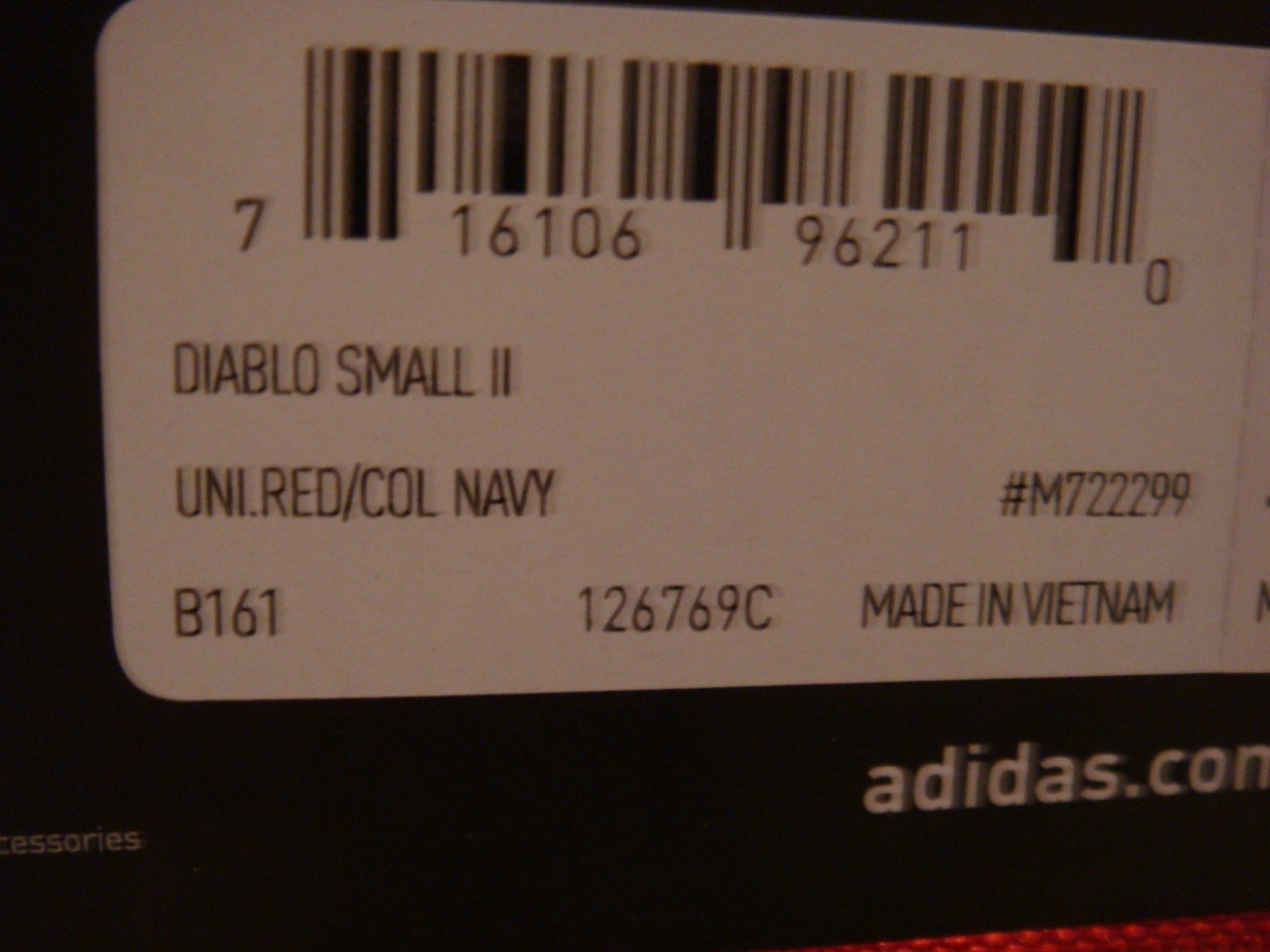 ADIDAS  DUFFEL BAG GYM BAG TOTE DIABLO SMALL DUFFEL RED/NAVY