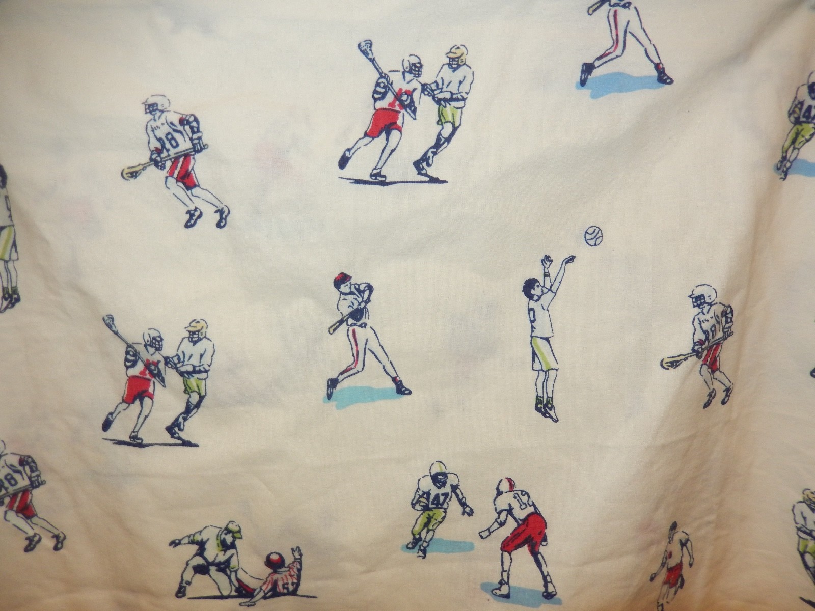 Pottery Barn Kids ALL STAR Sports Baseball Soccer 1 Pr (2) STD Pillowcases