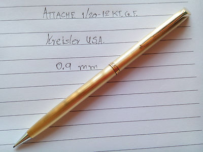 Vintage ! Pencil  ATTACHE' 1/20 12KT.G.F. Kreisler Made In U.S.A.