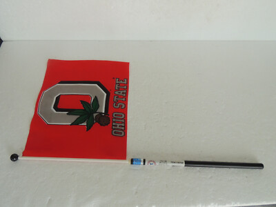 New Creative  ENTERPRICE OHIO State Collegiate Applique Flag ROLED UP 11 X 9