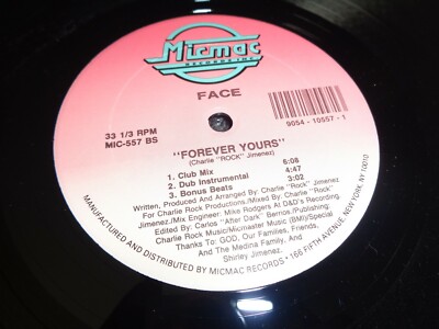 Face FOREVER YOURS 33 rpm 12'' Micmac Records MIC-557 freestyle house 1991