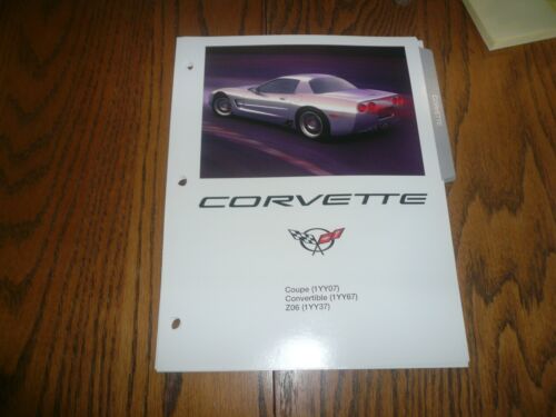 2002 Chevy Corvette Product Portfolio Pages Facts - Vintage