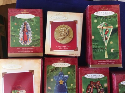 BIG LOT OF 15 HALLMARK ORNAMENTS EXCELLENT IN BOX