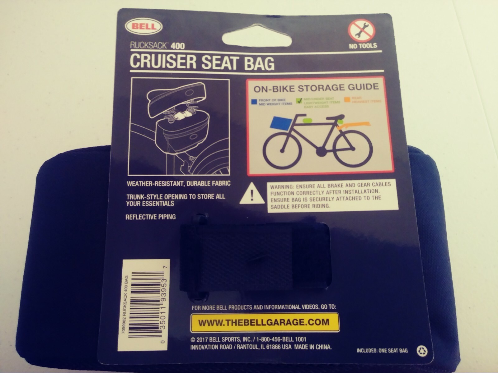 RARE Bell Rucksack 400 Cruiser Portable Seat Bag.