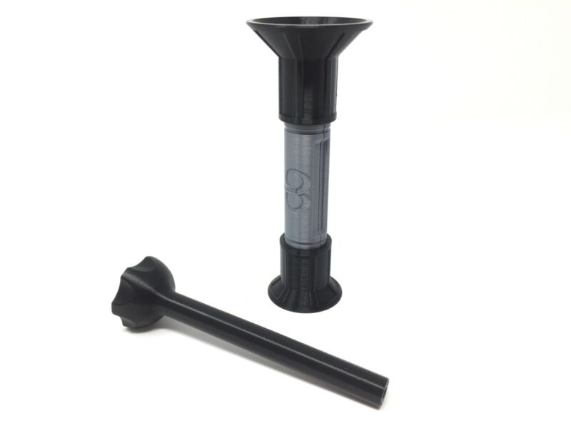 Single Cannagar Cigar Thai Stick Press Mold Kit 32 Gauge Standard Silver/Black