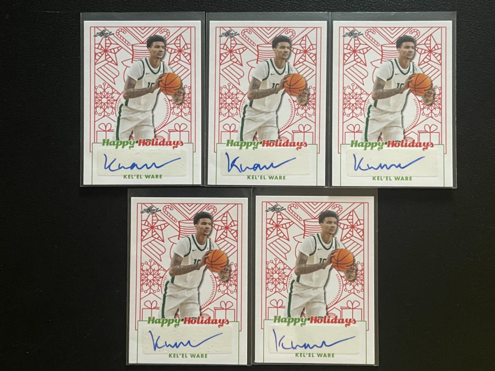 2023 Leaf Happy Holidays #KW2 Kel`El Ware Auto Autograph RC Rookie Lot Of 5 #19