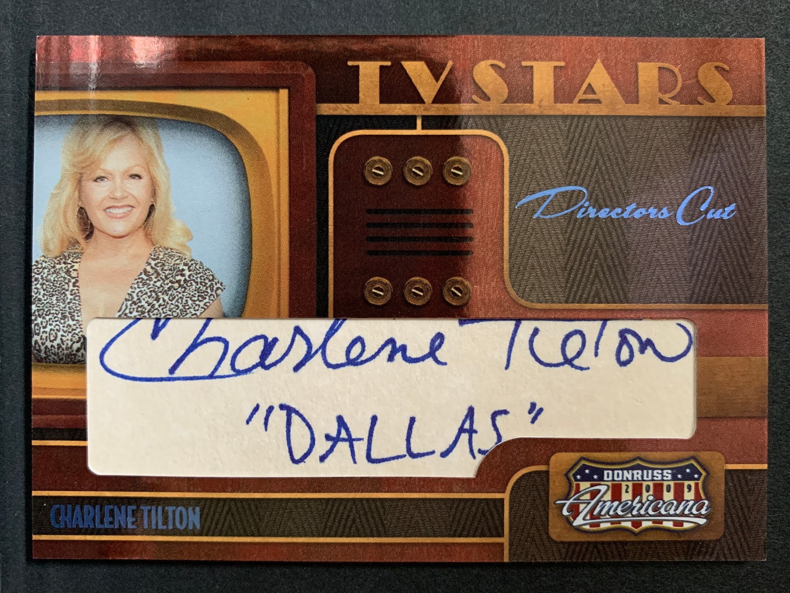 2009 Donruss Americana Directors Cut TV Stars Charlene Tilton /60 Auto Autograph