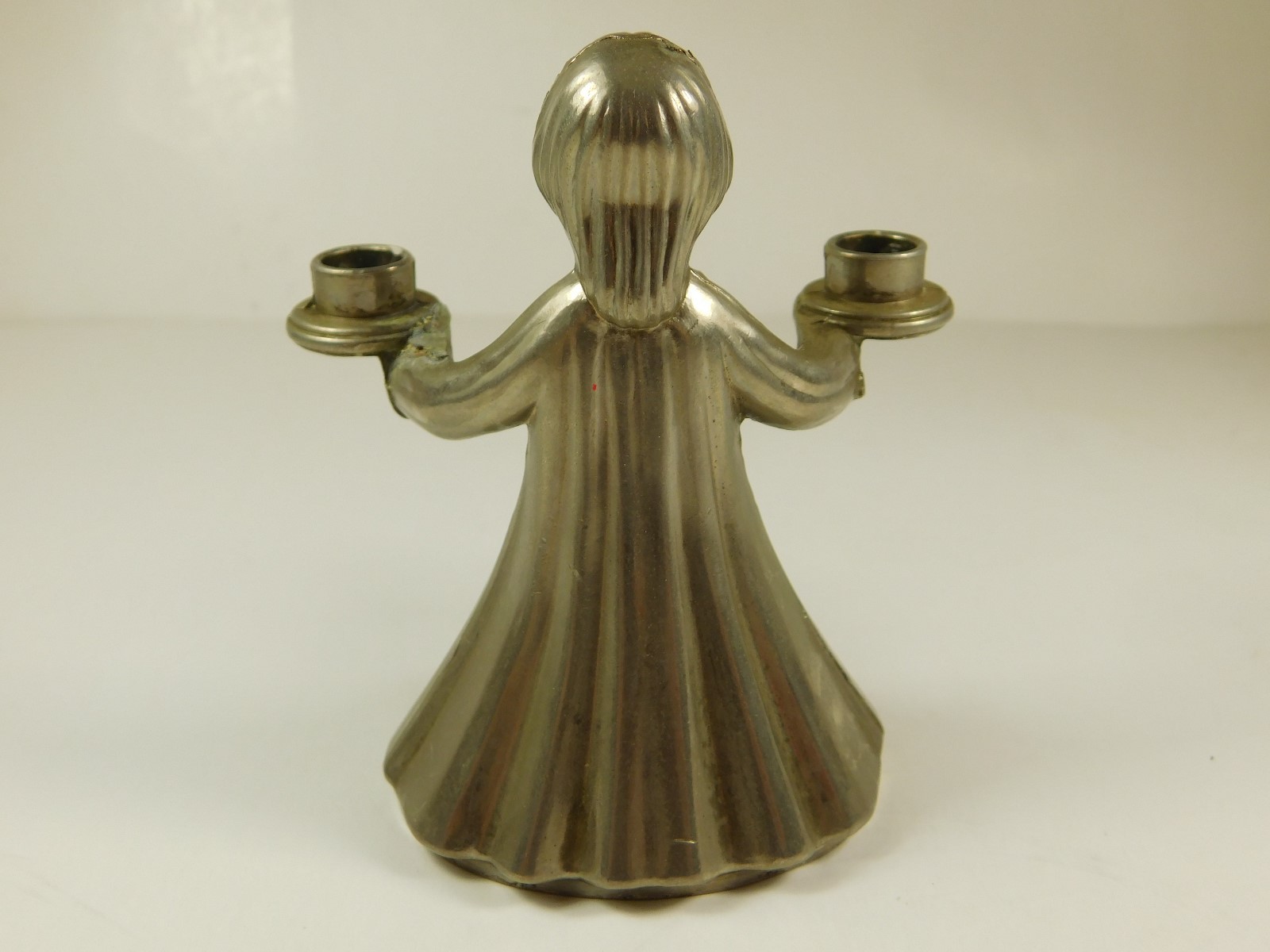 METAL CHILD FIGURE W/CUP OR CANDLE HOLDER ITALY 3 1/2