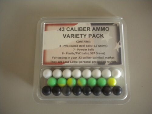 .43 CALIBER ROUNDS VARIETY PACK (23 ROUNDS) 