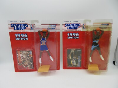 Lot of 2 1996 NBA Starting Lineup SLU Figures Patrick Ewing Tyrone Hill NIP!