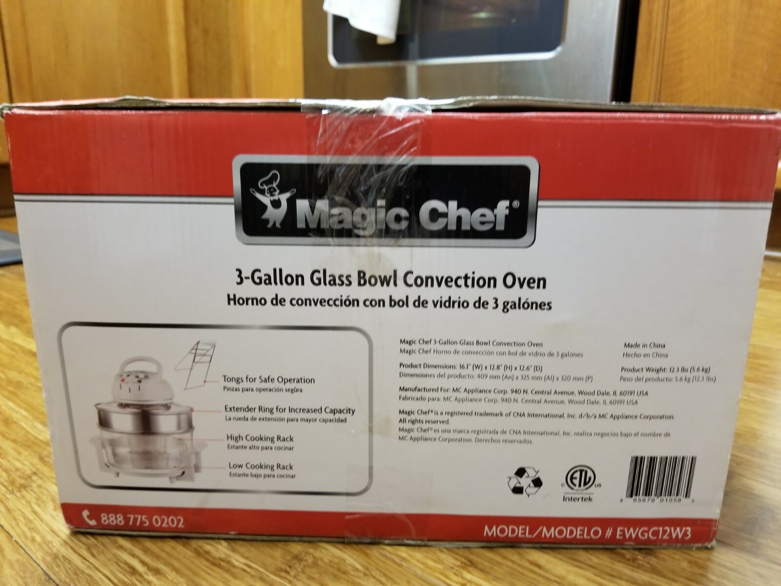 Magic Chef 3-Gallon Glass Bowl Convection Oven