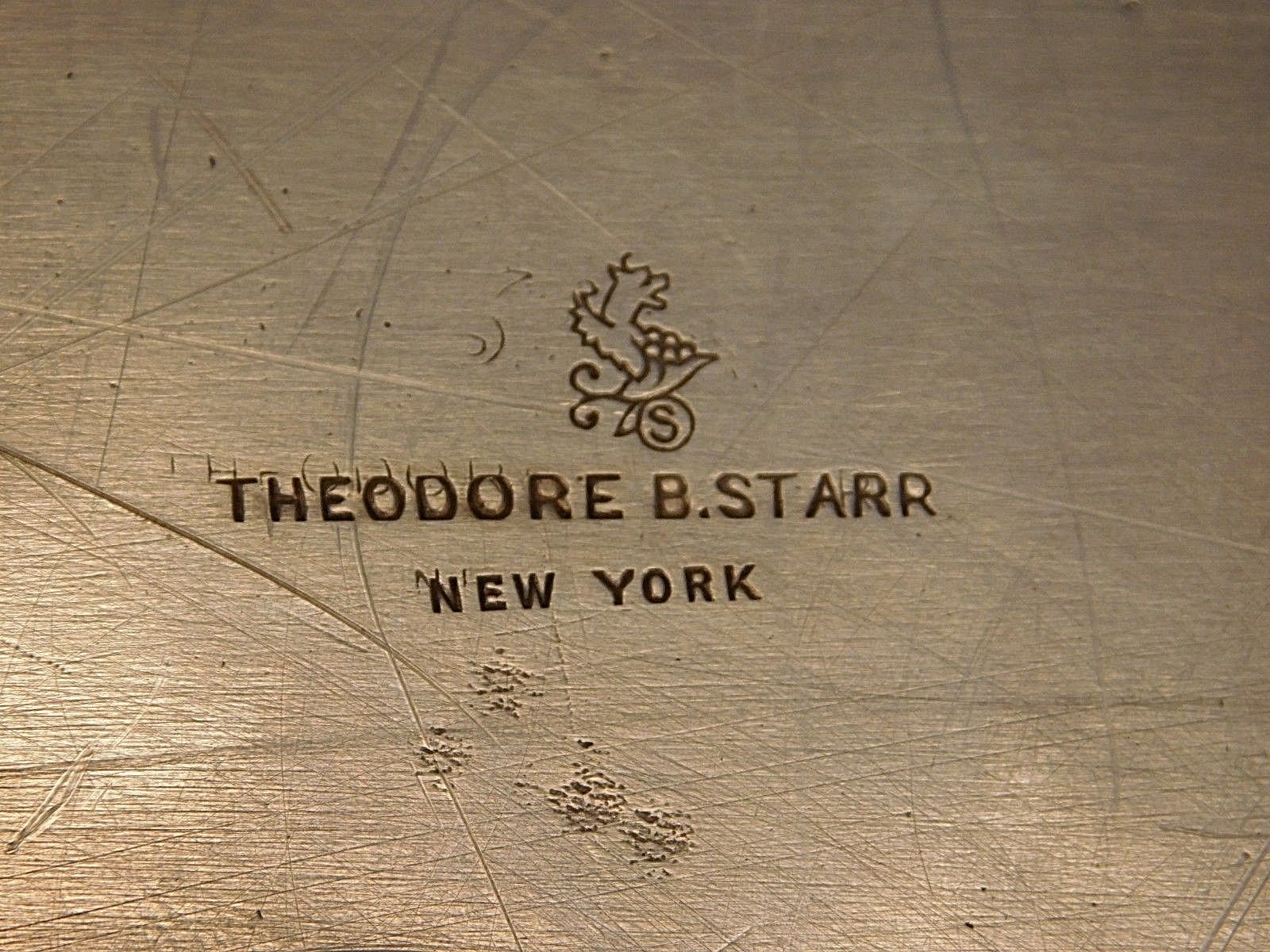 ANTIQUE THEODORE B STARR OVAL STERLING SILVER 27