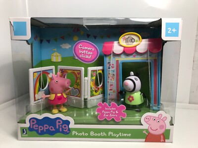  RARE PEPPA PIG Zoe Zebra Photo Booth Playtime with 2 Figures KIDS GIFT SET New 