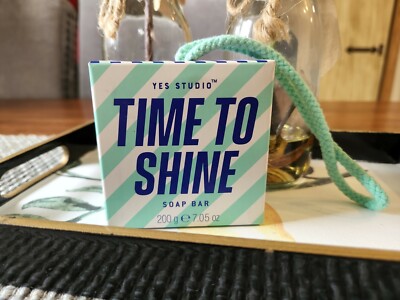 Yes Studio Time To Shine Pear Soap Bar on a Rope  7.05 Oz