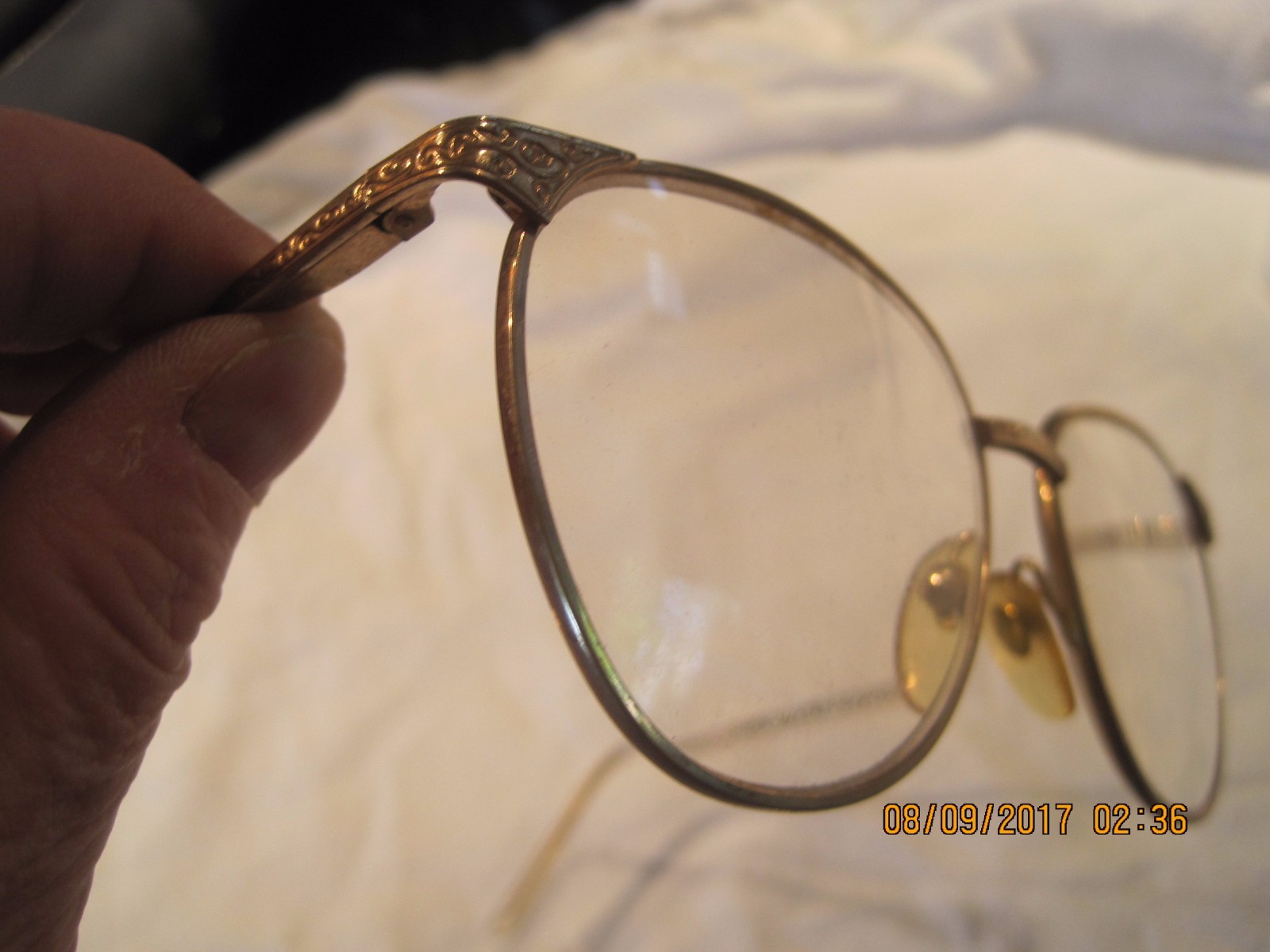 VINTAGE GOLD TONE  EYE GLASSES!     1950'S