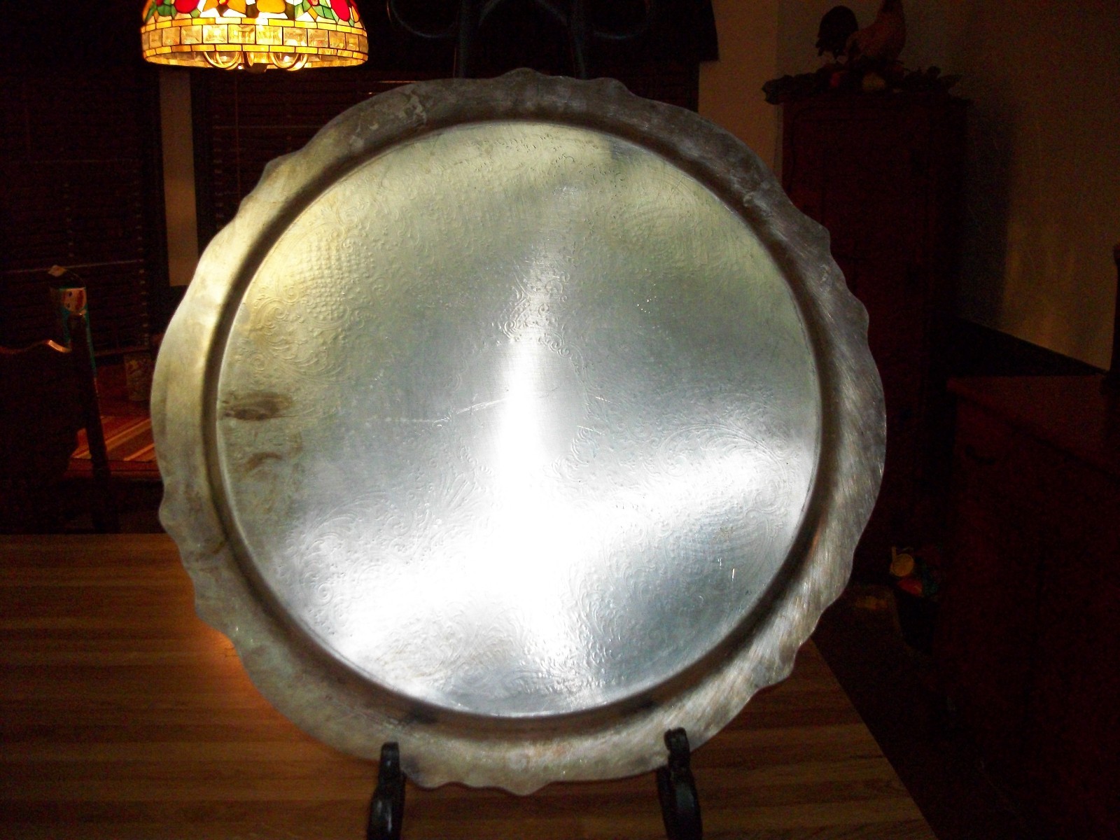 Gorgeous F.B.Rogers Silver 1883 ROUND Ornate 18