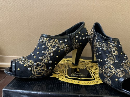 Miss Tina Womens Size 6 M Taste of Couture Black w/ Gold