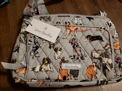 Vera Bradley RFID Little Hipster Purse Bag Dog Show Crossbody NWT
