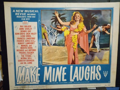 Lobby Card 1949 MAKE MINE LAUGHS cute Frances Langford on stage