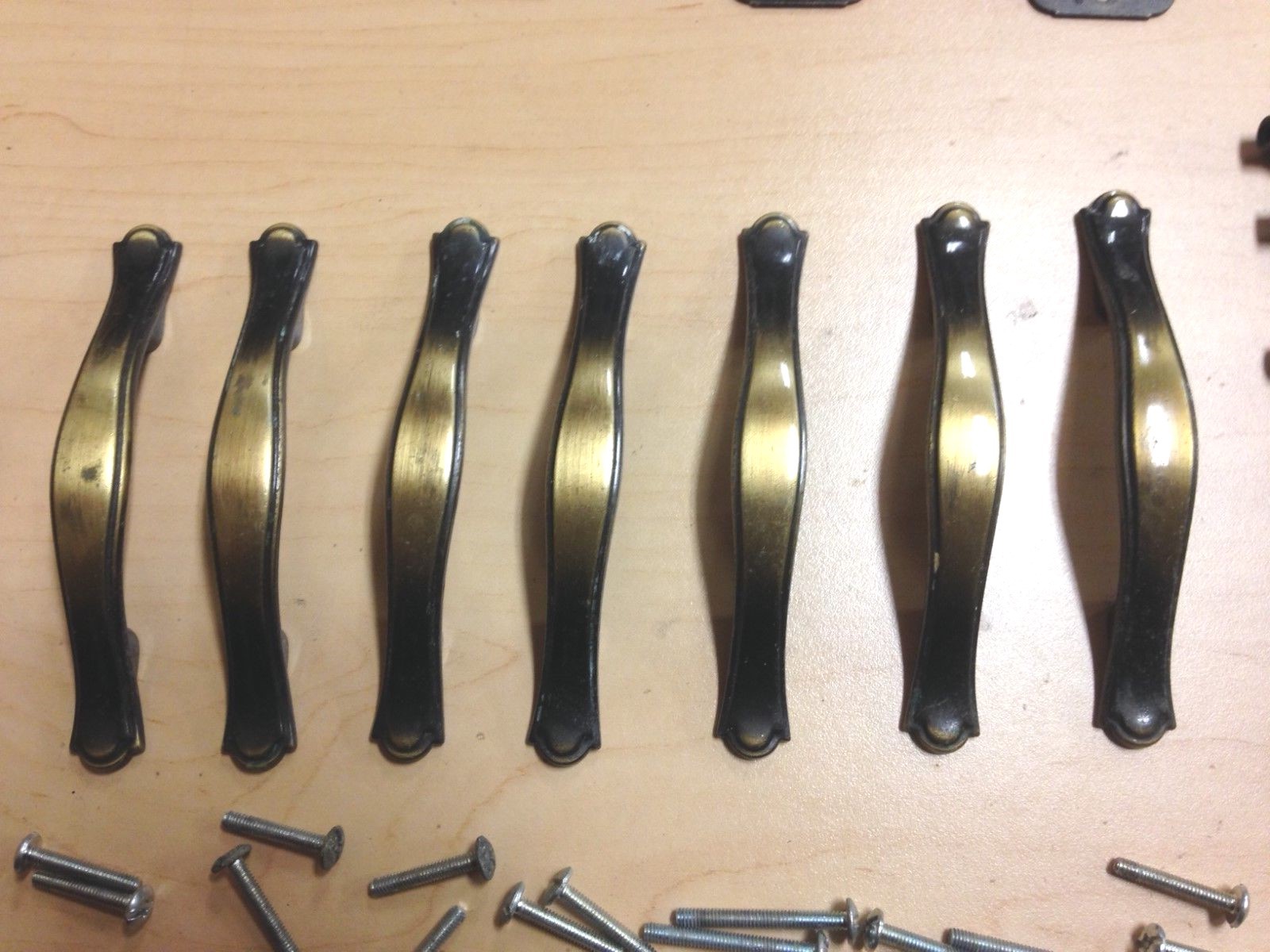 Lot of 24 Vintage Pulls and Hinges Cabinet Furniture Chest Dresser