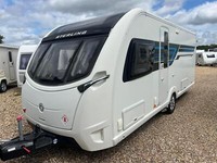 2017 Swift Continental 580 fixed island bed end washroom