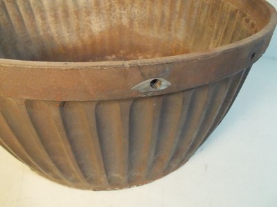 Antique Cast Iron Ornate Round Oak 16SB-T-2 Stove Fire Pot PD Beckwith Nice