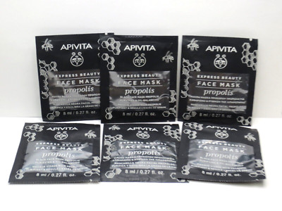 APIVITA EXPRESS BEAUTY FACE MASK PROPOLIS 0.27 OZ EACH *LOT OF 6*