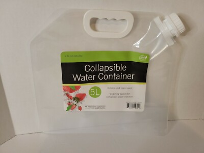 1pc Collapsible Water Container 5 Liter Camping Storage Foldable Bottle Portable